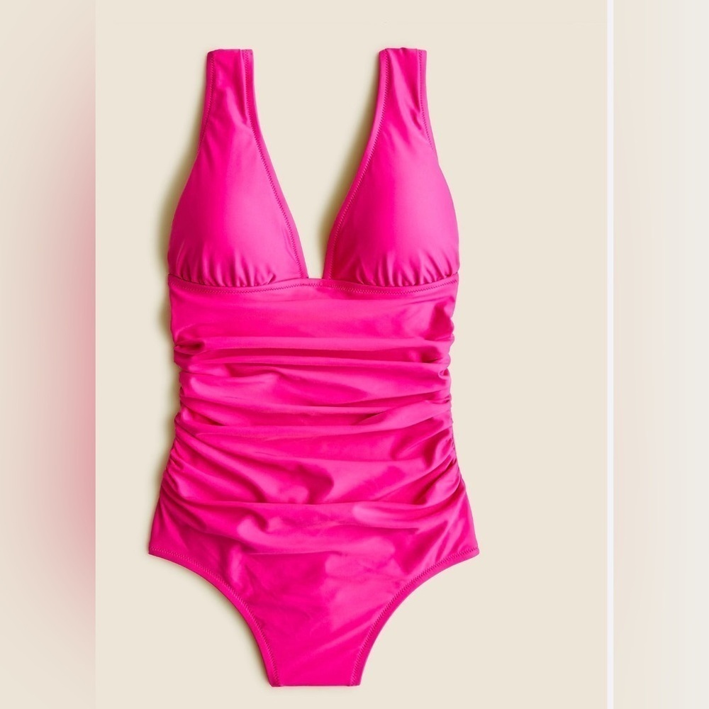 J.Crew Vibrant Pink One-Piece Swimsuit size 2